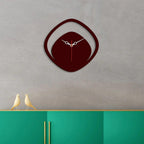 Boomerang Shape Designer Wooden Wall Clock - Decor Mantra 