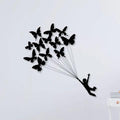 Boy With Butterflies Metal Wall Art - Decor Mantra 