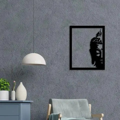 Buddha Face Metal Wall Art - Decor Mantra 