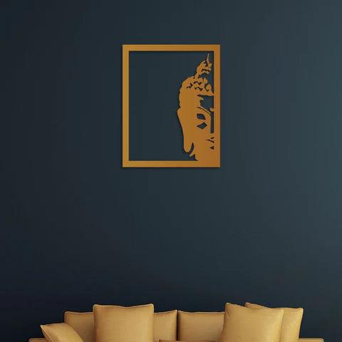 Buddha Face Metal Wall Art - Decor Mantra 