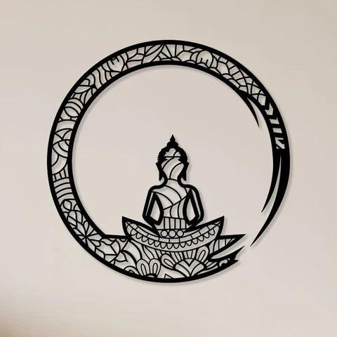 Buddha Worship Style Metal Wall Art - Decor Mantra 
