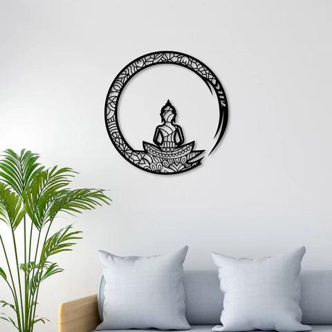 Buddha Worship Style Metal Wall Art - Decor Mantra 