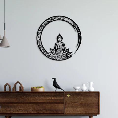 Buddha Worship Style Metal Wall Art - Decor Mantra 