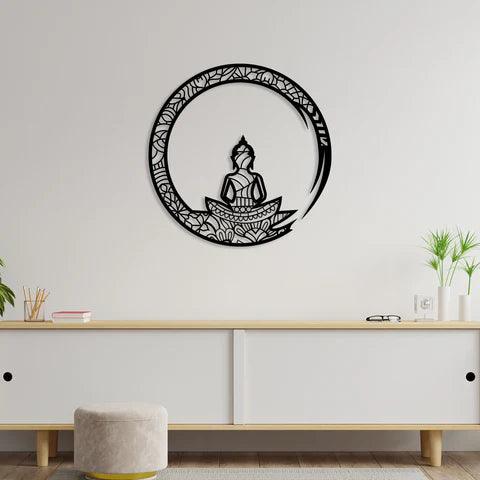 Buddha Worship Style Metal Wall Art - Decor Mantra 