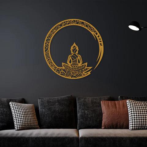 Buddha Worship Style Metal Wall Art - Decor Mantra 