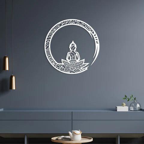 Buddha Worship Style Metal Wall Art - Decor Mantra 