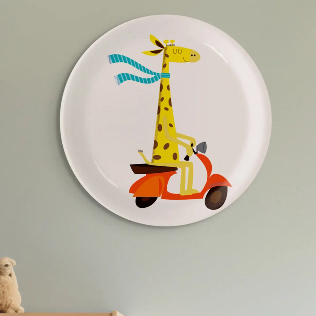 Playful Art for Kids' Rooms collage porcelain plate Set of 4 - Harshita Craft