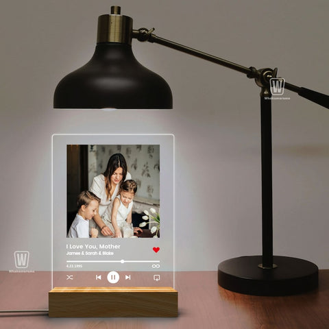 Custom Photo Music Plaque, Personalized Photo Frame, Album Cover Song Plaque, Music Photo Name Night Lamp, Anniversary Gifts, Gift for Her