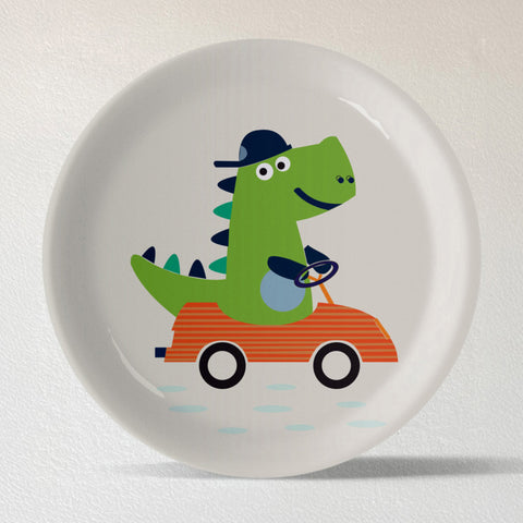 Playful Art for Kids' Rooms collage porcelain plate Set of 4
