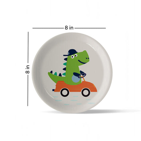 Playful Art for Kids' Rooms collage porcelain plate Set of 4