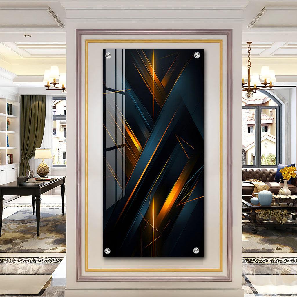 Elegant Abstract Modern Entrance Acrylic Vertical Wall Art - Decor Mantra 