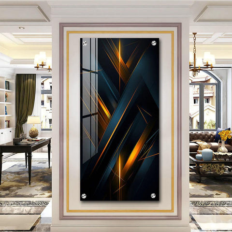 Elegant Abstract Modern Entrance Acrylic Vertical Wall Art - Decor Mantra 