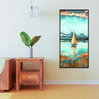 Thailand Picture of Tourists on the Long Tail Boat Canvas Wall Painting Decor Mantra