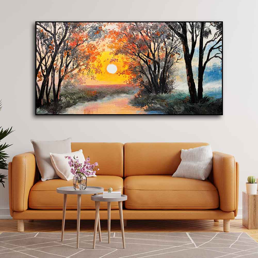 Beautiful Sunset Scenery Premium Wall Painting Decor Mantra