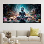 Spiritual Buddha Statue Premium Canvas Wall Painting HarshitaCraft