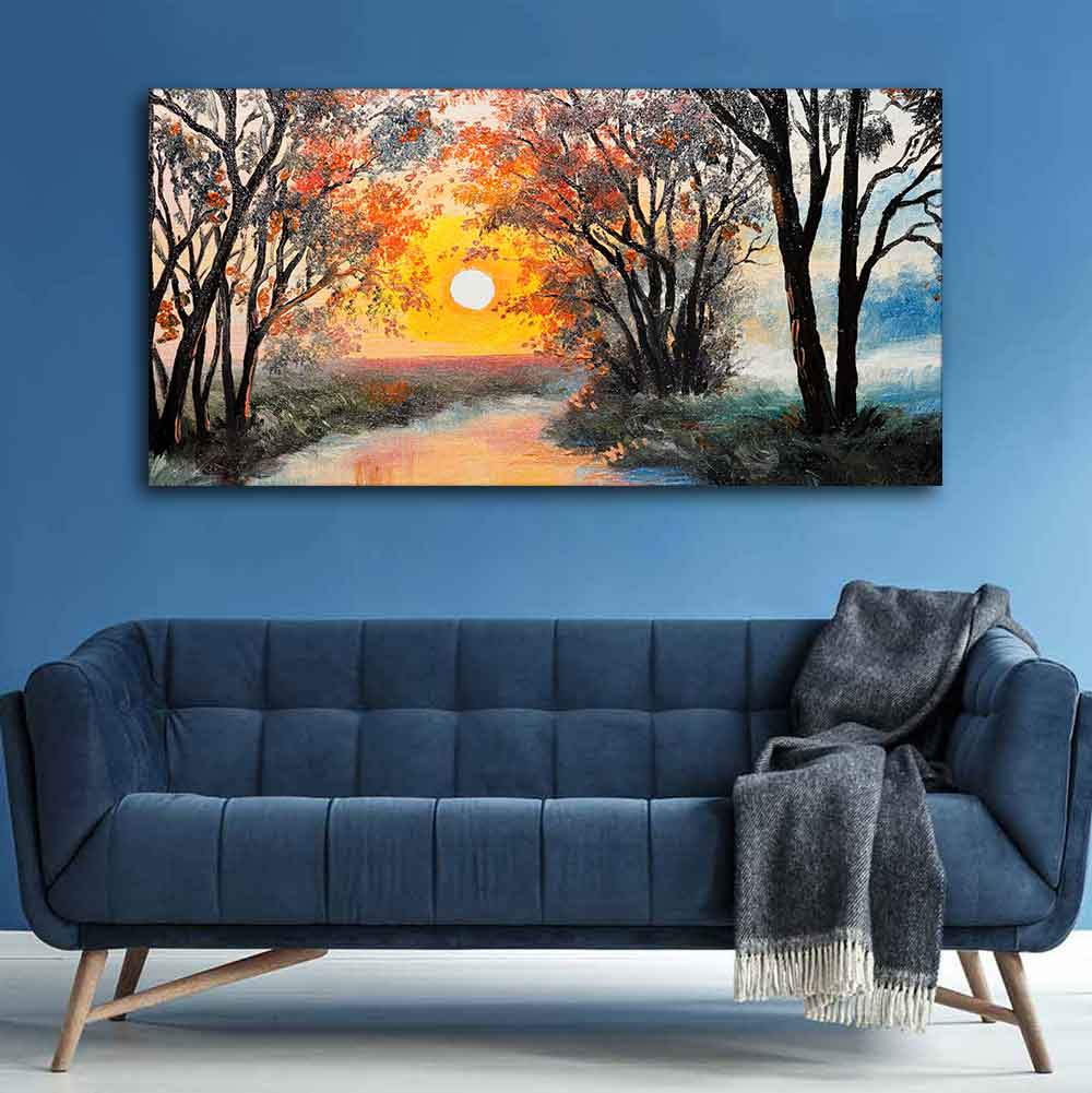 Beautiful Sunset Scenery Premium Wall Painting Decor Mantra