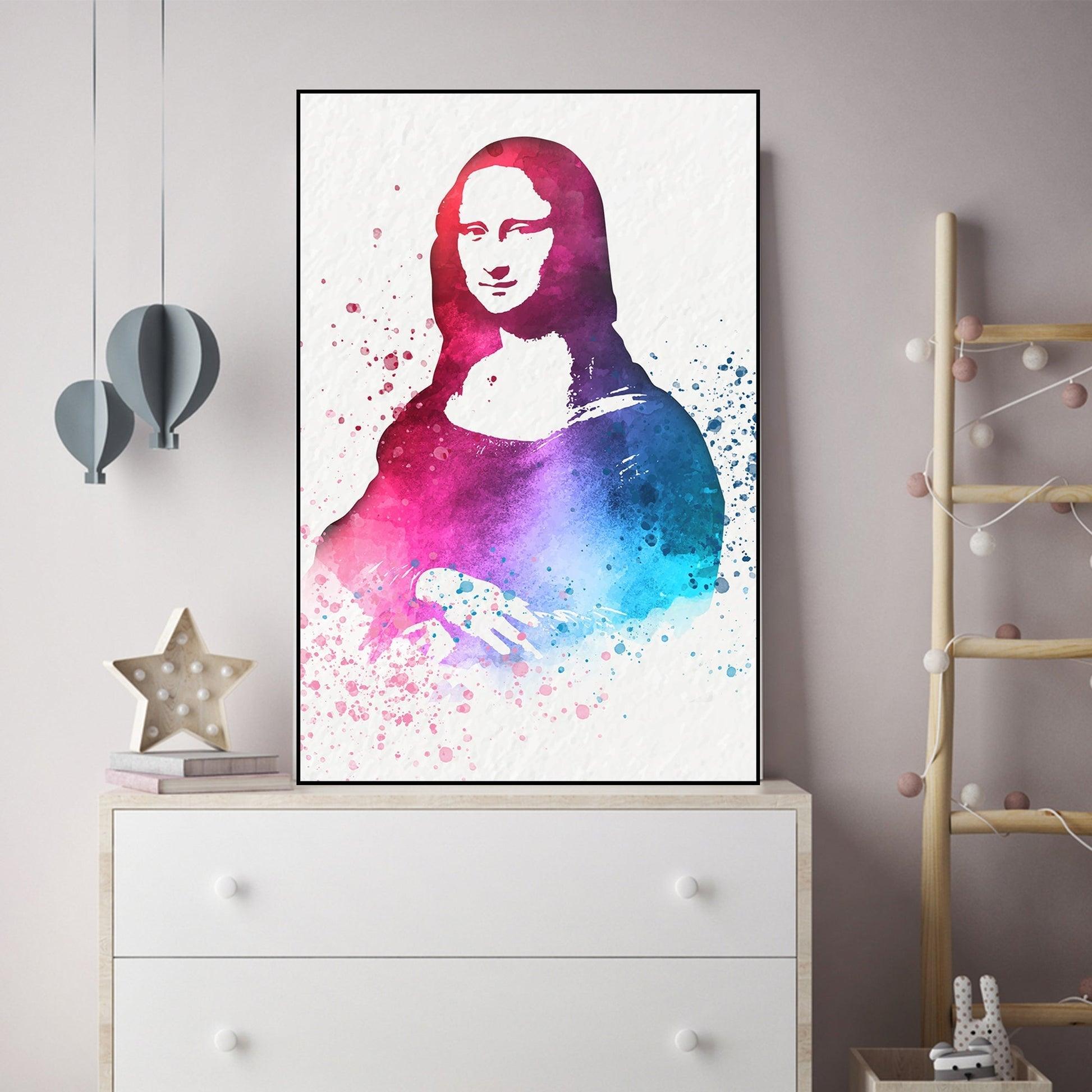 Mona Lisa Modern Art Floating Canvas Wall Painting - Decor Mantra 