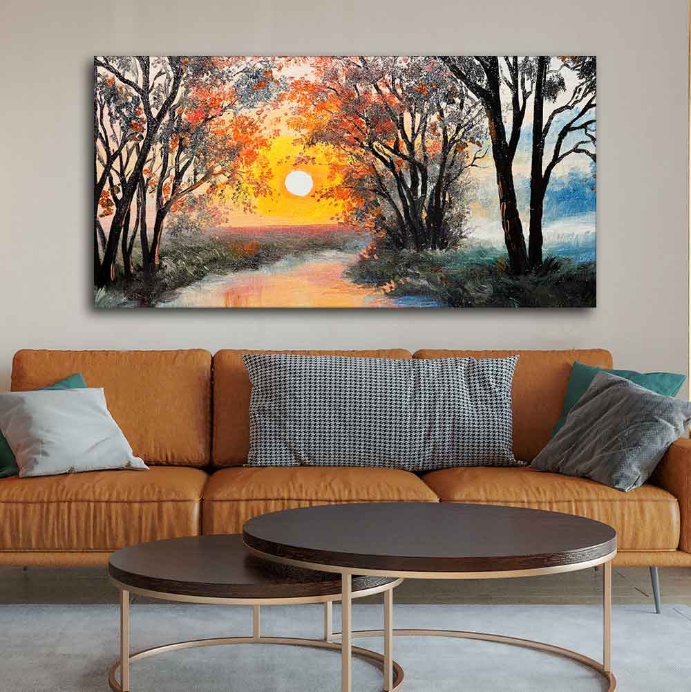 Beautiful Sunset Scenery Premium Wall Painting Decor Mantra