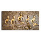A Premium Golden Buddha Spiritual Canvas Wall Painting - Decor Mantra 