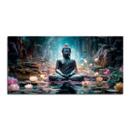 Spiritual Buddha Statue Premium Canvas Wall Painting HarshitaCraft