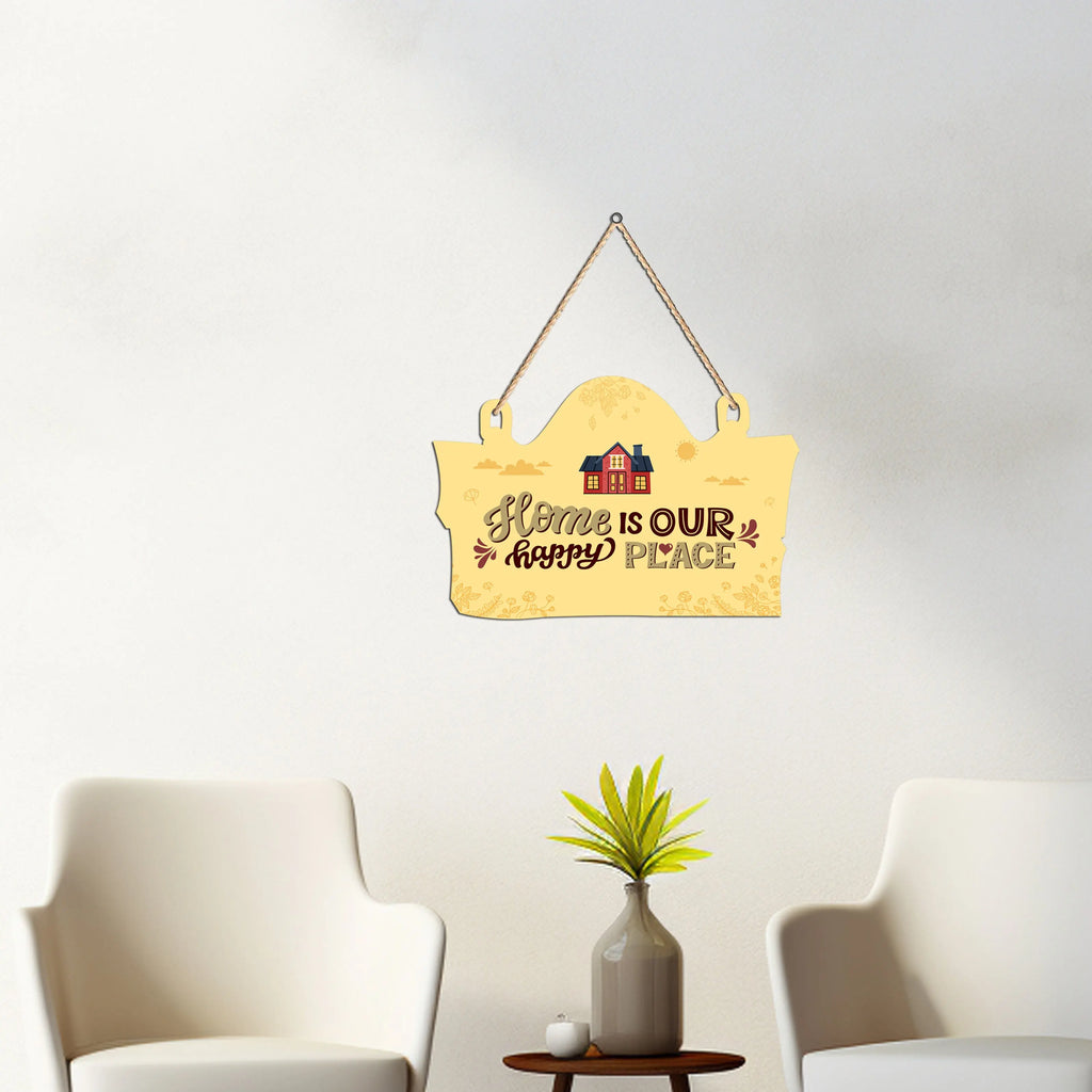 Loving Home Quotes Wooden Wall Hanger for Home|Office|Living Room|Gift, Wall Decoration - Harshita Craft