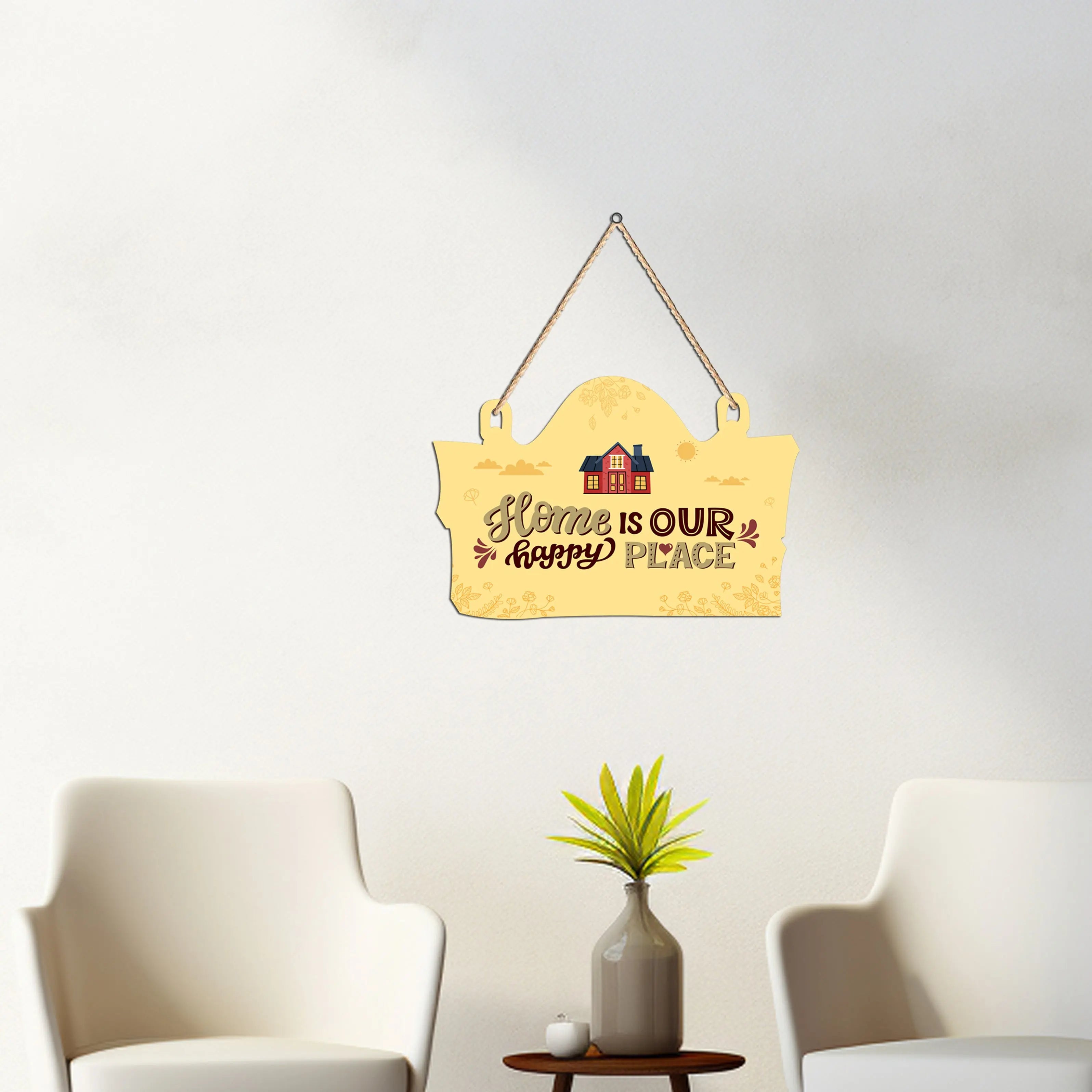 Loving Home Quotes Wooden Wall Hanger for Home|Office|Living Room|Gift, Wall Decoration - Harshita Craft