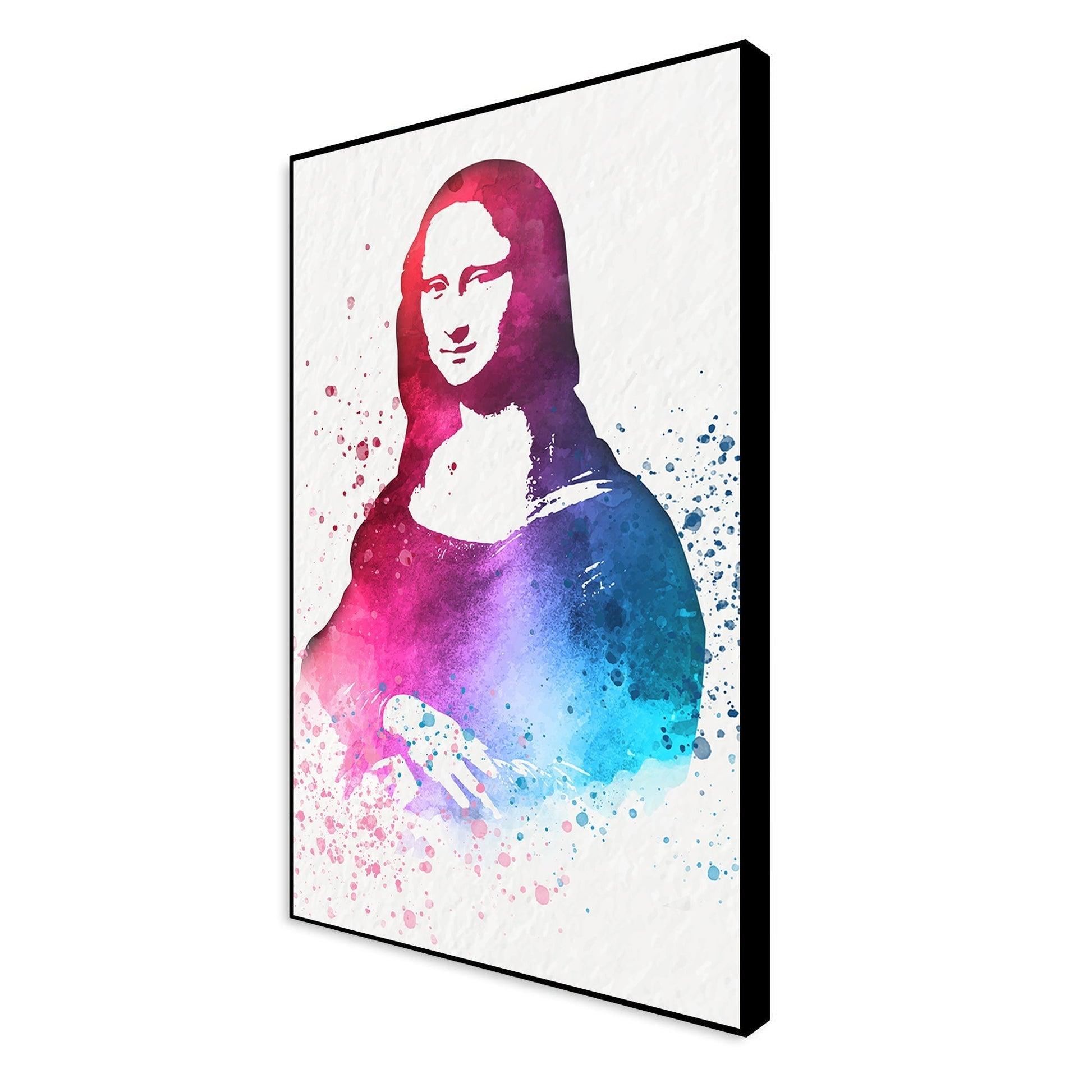 Mona Lisa Modern Art Floating Canvas Wall Painting - Decor Mantra 