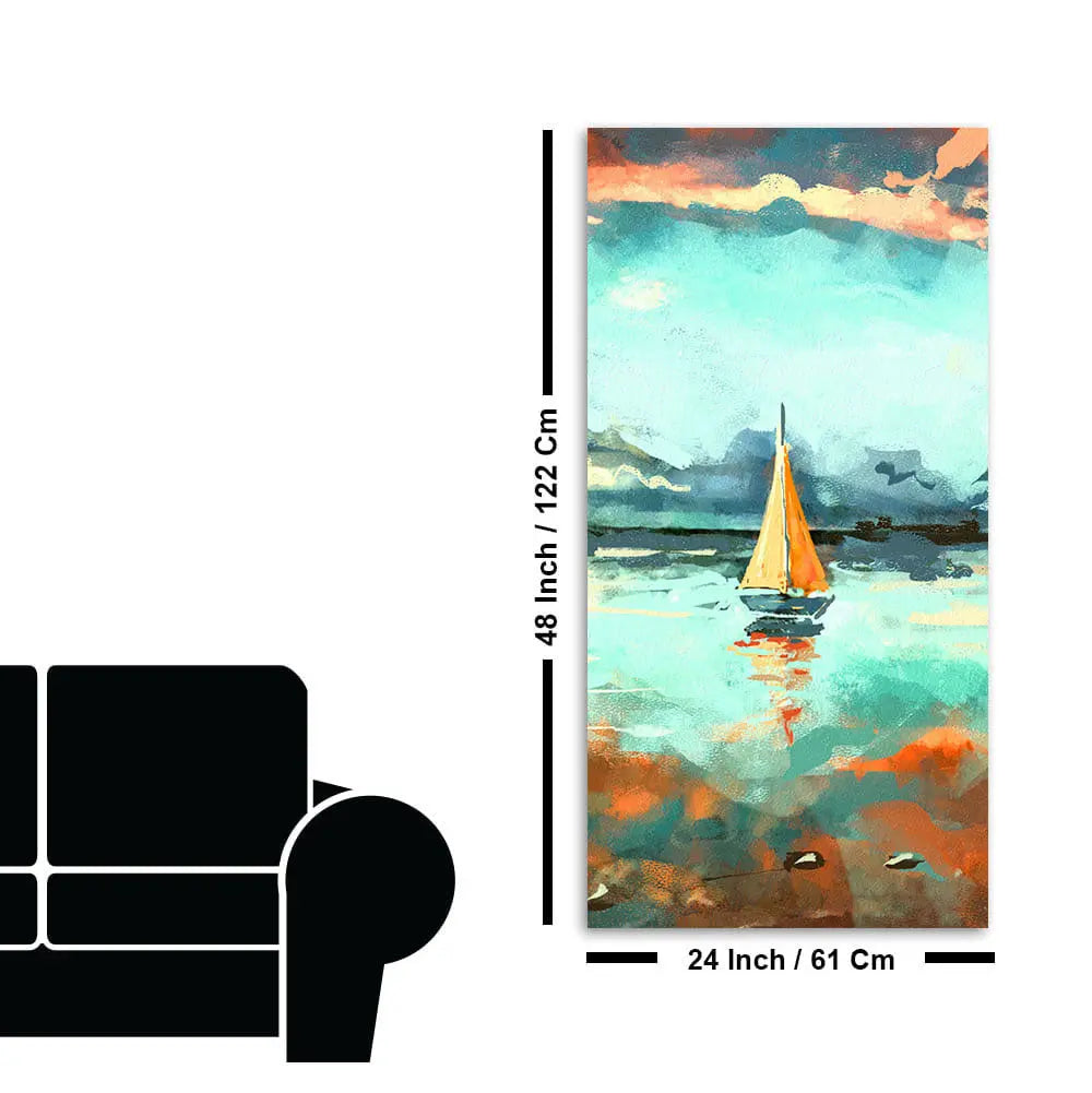 Thailand Picture of Tourists on the Long Tail Boat Canvas Wall Painting Decor Mantra