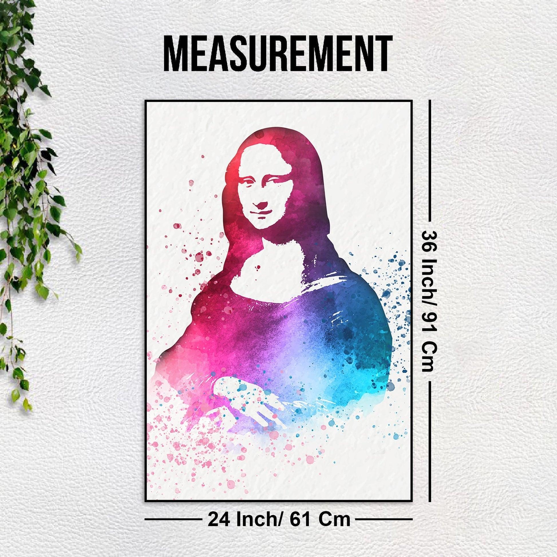 Mona Lisa Modern Art Floating Canvas Wall Painting - Decor Mantra 