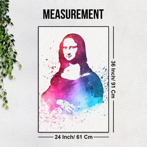 Mona Lisa Modern Art Floating Canvas Wall Painting - Decor Mantra 
