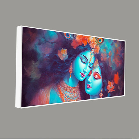 Divine Aura Radha Krishna Canvas Wall Painting - Decor Mantra 