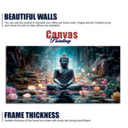 Spiritual Buddha Statue Premium Canvas Wall Painting HarshitaCraft