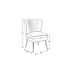 Classic Style Curved Back Yellow Velvet Accent Chair DECORMANTRA