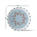 Sea-Inspired fish Abstract Art Collection Porcelain Wall Plate - Harshita Craft