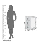 Modern Wooden Bathroom Cabinet Mirror with 10 Spacious Shelves with White Finish - Decor Mantra 