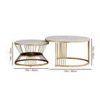 Golden Coffee Table Duo, a Classic Style Complement - Decor Mantra 