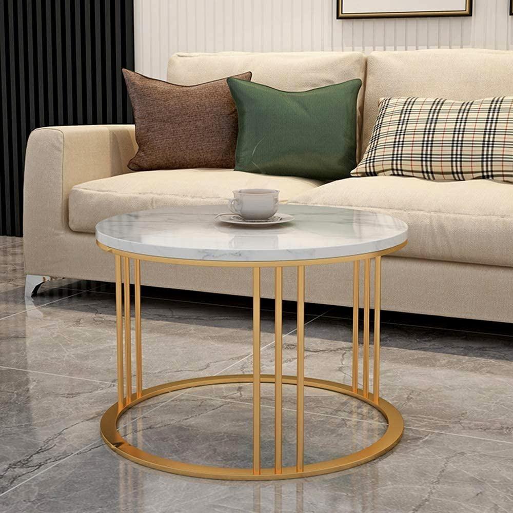 Modern Classic Designer Tethered Iron Stand Coffee Table Set of 2 - Decor Mantra 