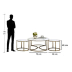 Designer Trio Golden Nesting Tables Set of 3 - Decor Mantra 