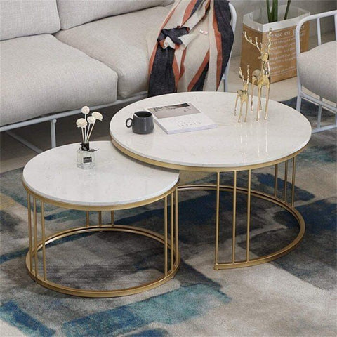 Classic Tethered Metallic Premium Table Set of 2 - Decor Mantra 