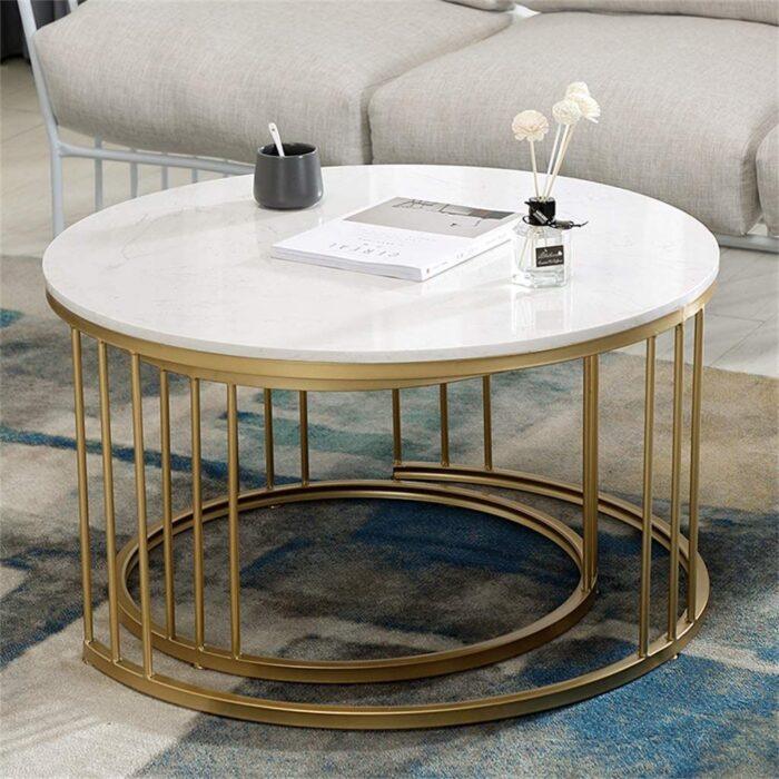 Classic Tethered Metallic Premium Table Set of 2 - Decor Mantra 