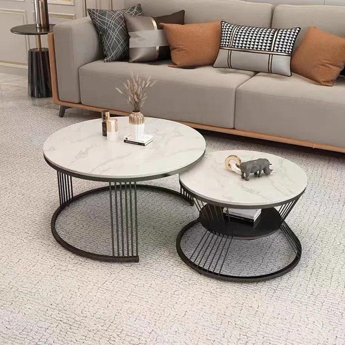 Modern Designer Multipurpose Coffee Table with Black Metal Finish - Decor Mantra 