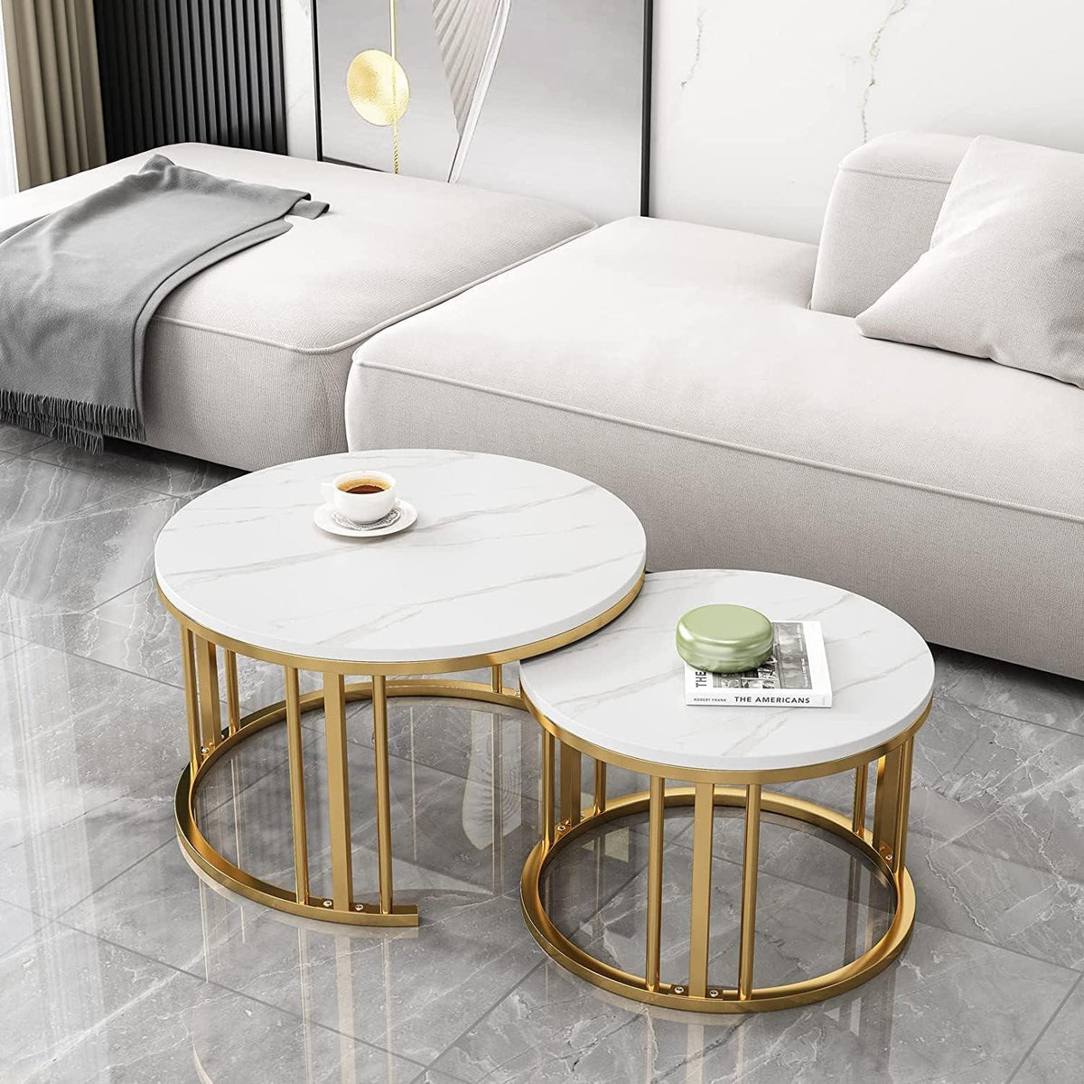 Elegant Modern Minimalist Stylish Nesting Coffee Table - Decor Mantra 