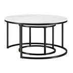 Premium Metallic Nesting Center Nesting Coffee Table Set of 2 - Decor Mantra 