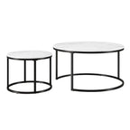 Premium Metallic Nesting Center Nesting Coffee Table Set of 2 - Decor Mantra 