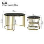 Minimalist Sleek Nesting Coffee Table Set of 2 - Decor Mantra 