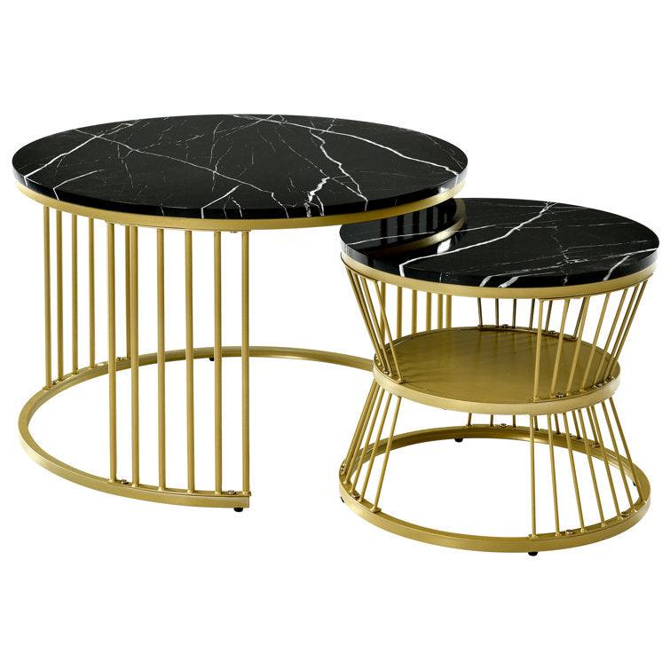 Minimalist Sleek Nesting Coffee Table Set of 2 - Decor Mantra 