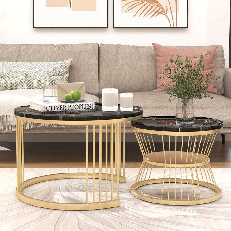 Minimalist Sleek Nesting Coffee Table Set of 2 - Decor Mantra 