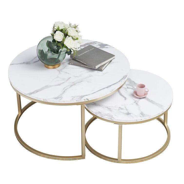 Classic Tethered Metallic Premium Table Set of 2 - Decor Mantra 