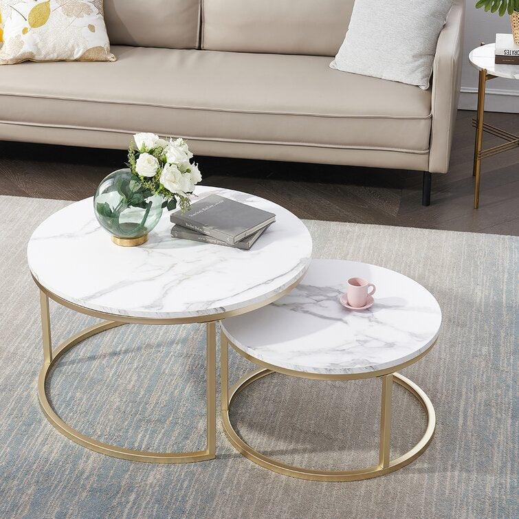 Classic Tethered Metallic Premium Table Set of 2 - Decor Mantra 