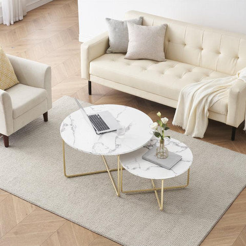 Cross-Legged Coffee Table Set of 2 - Decor Mantra 